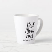 Beste Mama Jedes schwarze benutzerdefinierte Skrip Milchtasse (Rechte Ecke)