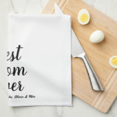 Beste Mama Jeglicher Schwarz-weißer, benutzerdefin Geschirrtuch (Viertel Falte)