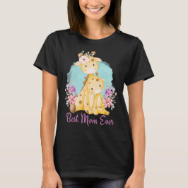 Beste Mama jemals Niedliches Baby Giraffe und Mama T-Shirt