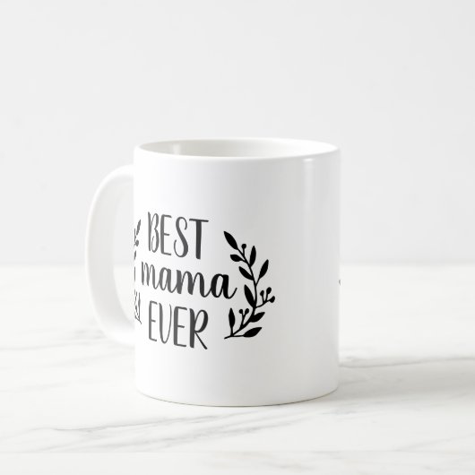 Beste Mama-jemals-Personalisierte Kaffee-Tasse Kaffeetasse (Vorderseite Links)