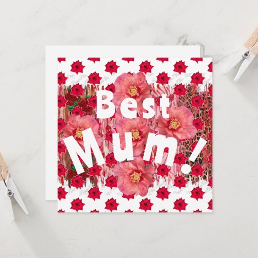 Beste Mama! Karte (Vorderseite/Rückseite Beispiel)