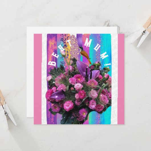 Beste Mama! Karte (Vorderseite/Rückseite Beispiel)