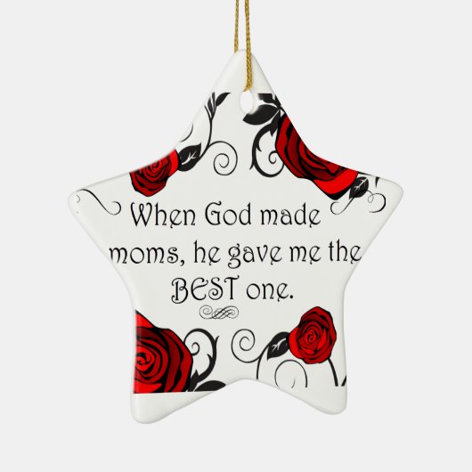 Beste Mama Keramikornament (Rechts)