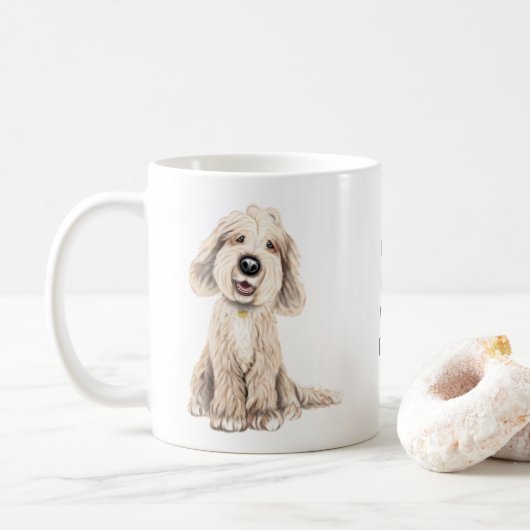 Beste Mama, Labradoodle/Cockapoo Tasse (Mit Donut)