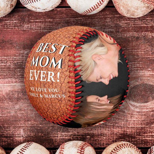Beste Mama Leder drucken Muttertag FotoCollage Baseball