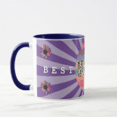 Beste Mama Lila Blütenmassage Tasse (Links)