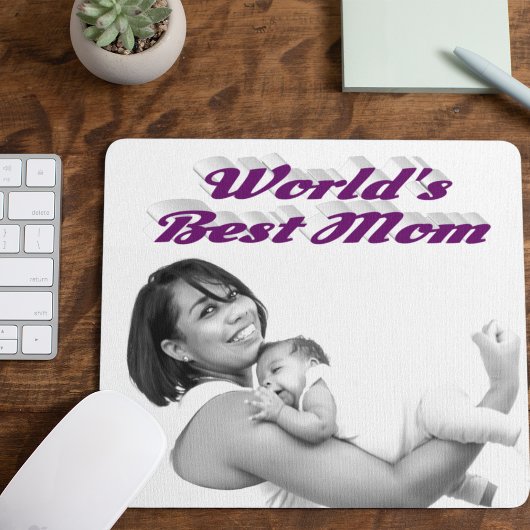 Beste Mama lila Foto Mousepad