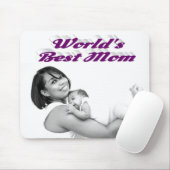 Beste Mama lila Foto Mousepad (Mit Mouse)