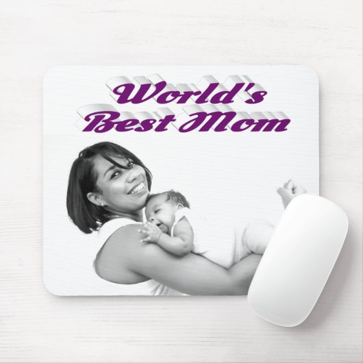 Beste Mama lila Foto Mousepad (Mit Mouse)