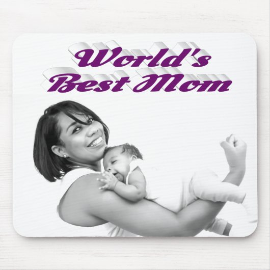 Beste Mama lila Foto Mousepad (Vorne)
