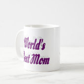 Beste Mama lila Halbtext Kaffeetasse (Vorderseite Links)