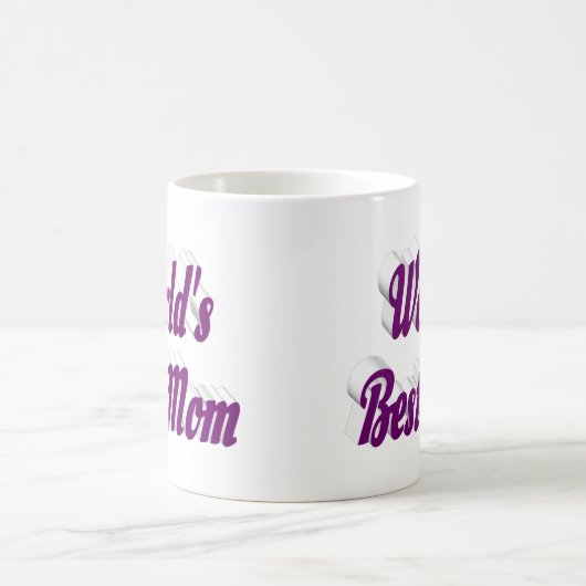 Beste Mama lila Halbtext Kaffeetasse (Mittel)