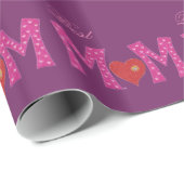 Beste Mama, lila Wickelpapier für den Muttertag Geschenkpapier (Rolleneckpunkt)