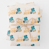 Beste Mama Lucky Clovers Pattern Geschenkpapier Set (Beispiel)