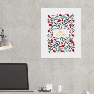 Beste Mama Magical Watercolor Garden Mother Day Foliendrucke