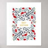 Beste Mama Magical Watercolor Garden Mother Day Foliendrucke (Vorderseite)