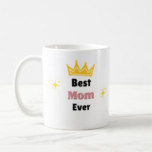 Beste Mama mit kronenweißem Text Kaffeetasse