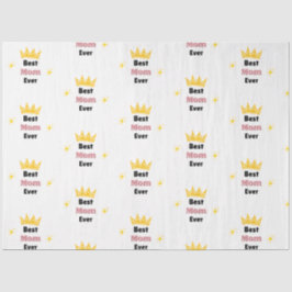 Beste Mama mit kronenweißem Text Seidenpapier