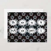 Beste Mama mit Neon Stars Postkarte (Vorne/Hinten)