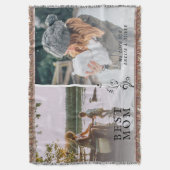 Beste Mama Moderne Auflage 2 Custom Fotos Mutter Decke (Vorderseite Vertikal)