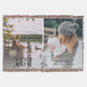 Beste Mama Moderne Auflage 2 Custom Fotos Mutter Decke (Vorderseite)
