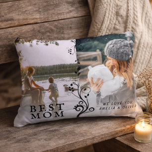 Beste Mama Moderne Auflage 2 Custom Fotos Mutter Dekokissen