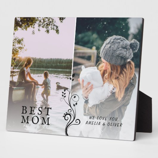 Beste Mama Moderne Auflage 2 Custom Fotos Mutter Fotoplatte (Seite)
