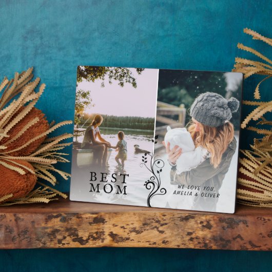Beste Mama Moderne Auflage 2 Custom Fotos Mutter Fotoplatte (Seite)
