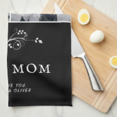 Beste Mama Moderne Auflage 2 Custom Fotos Mutter Geschirrtuch (Viertel Falte)