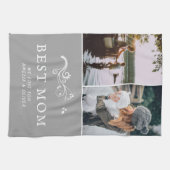 Beste Mama Moderne Auflage 2 Custom Fotos Mutter Geschirrtuch (Horizontal)