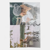 Beste Mama Moderne Auflage 2 Custom Fotos Mutter Geschirrtuch (Vertikal)