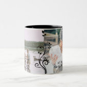 Beste Mama Moderne Auflage 2 Custom Fotos Mutter Zweifarbige Tasse (Mittel)