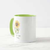 Beste Mama #mothersday Personalisiert Sonnenblumen Tasse (Vorderseite Links)