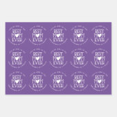 Beste Mama Mum je benutzerdefinierten Aquamarinen  Geschenkpapier Set (Vorderseite 3)