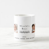Beste Mama Mutter Familienfoto-Collage Kinder Kaffeetasse (Mittel)