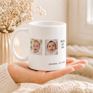 Beste Mama Mutter Familienfoto-Collage Kinder Kaffeetasse