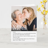Beste Mama, Mutter, Mutter Definition Foto Karte (Gelbe Blume)