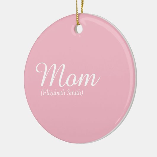 Beste Mama, Mutter, Muttersprache, rosa Skript Keramik Ornament (Links)