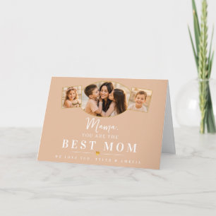 Beste Mama Mutter Muttertag Kinder Foto Feiertagskarte