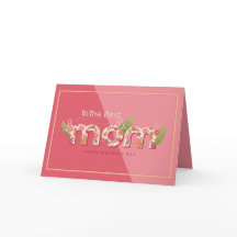 Beste Mama Mütter Tag rosa Blüten