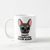Beste Mama Muttertag Braun Tan Frenchie Kaffeetasse (Links)