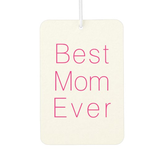 Beste Mama, Muttertag, minimalistische Fuchsie Autolufterfrischer (Vorderseite)