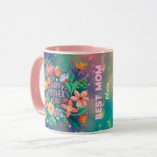 Beste MAMA Muttertag personalisiertes Geschenk Nam Tasse