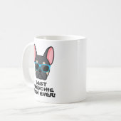 Beste Mama Muttertag Schwarzer Tan Frenchie Kaffeetasse (Vorderseite Links)