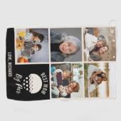 Beste Mama nach Par Custom 5 FotoCollage Golfhandtuch (Horizontal)