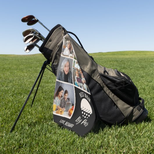 Beste Mama nach Par Custom 5 FotoCollage Golfhandtuch (Gras)