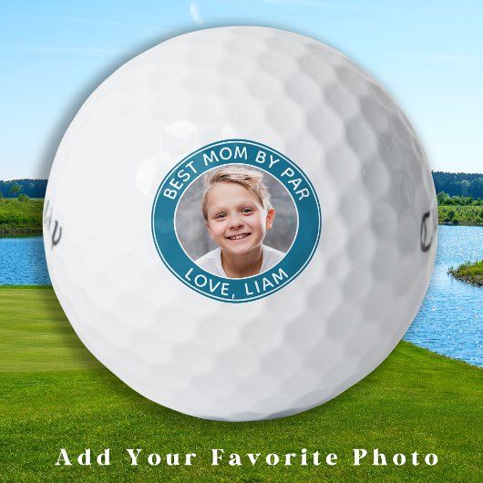 Beste Mama nach Par Custom Foto Name Golf Balls Golfball