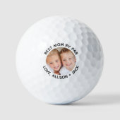 Beste Mama nach Par Foto Golfball (Vorderseite)