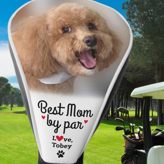 Beste Mama nach Par-Foto-Namen Paw Print Custom Golf Headcover