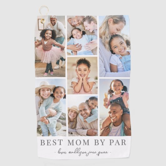 Beste Mama nach Par Fotocollage Mutter Golfhandtuch (Vorderseite)